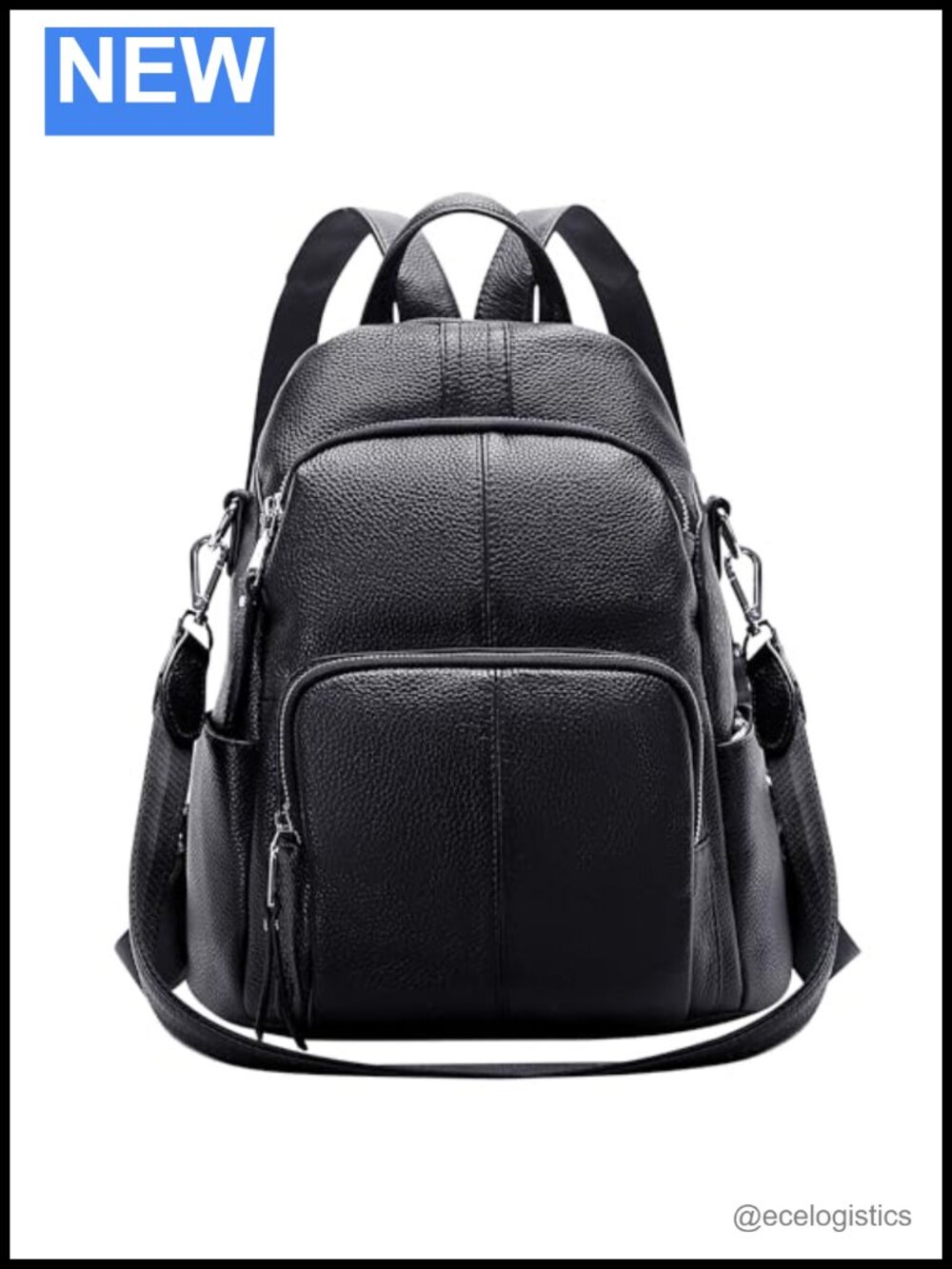 Genuine Leather Convertible Daypack Backpack Women Anti-theft Travel Work